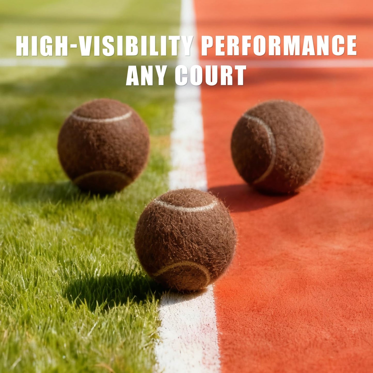 PoyPet 16-Pack Tennis Balls Bulk for Practice,Training and Beginners | Ideal for Dog Fetch,Chew and Play (Brown)