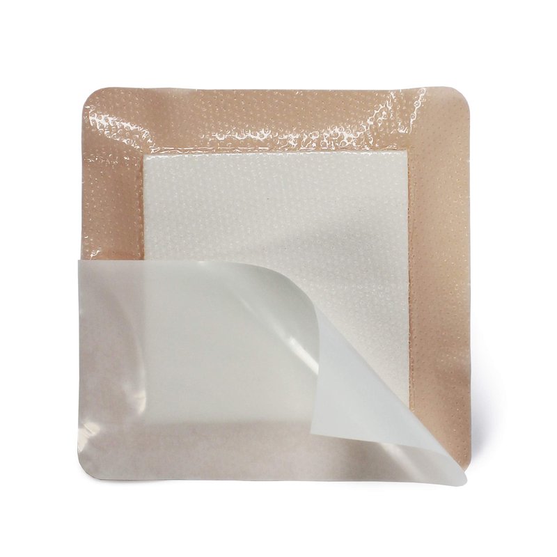 Medpride Adhesive Silicone Bordered Foam Wound Dressing Pads- 6 inches by 6 inches, 10 Pack-Trauma Bandaging for Ulcers, Post Op Wounds, Injuries- Individually Wrapped-Sterile, Pain-Free Removal