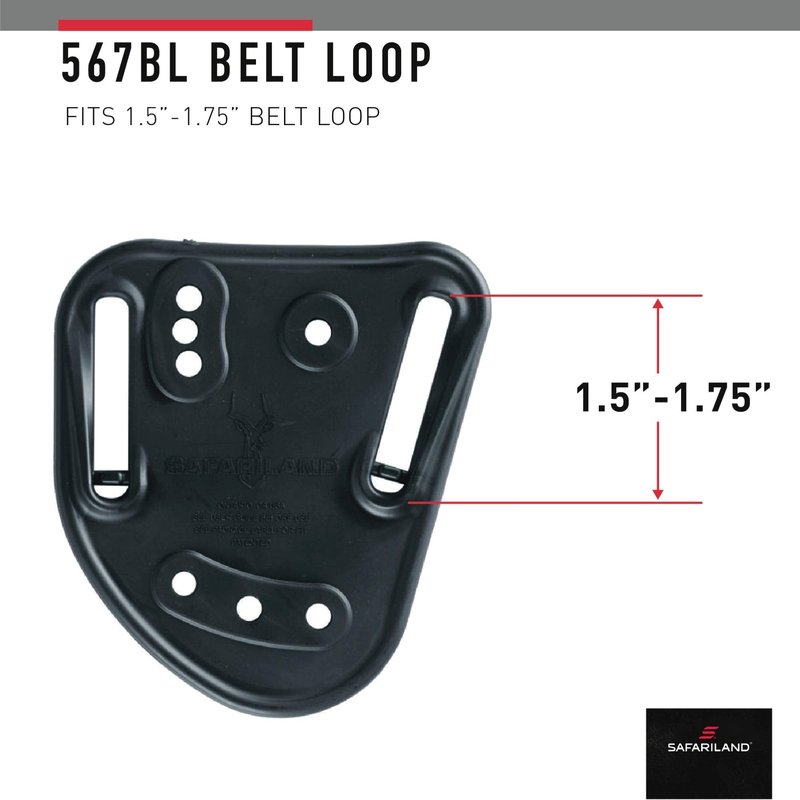 Safariland 6367 ALS/SLS Concealment Belt Loop Holster, Colt 1911 Government, Hi-Ride, STX Tactical Black, Right Hand