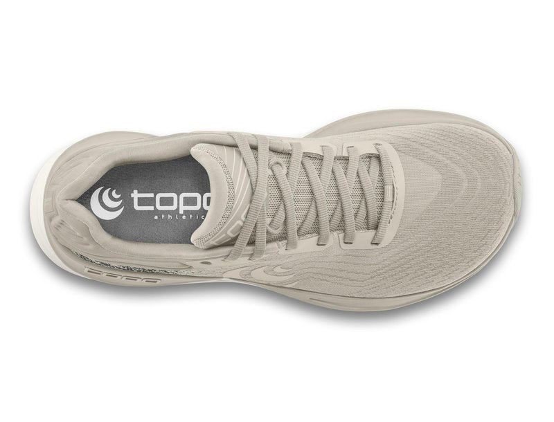 Topo Athletic Women's Ultrafly 5 Comfortable Lightweight Cushioned Durable 5MM Drop Road Running Shoes, Athletic Shoes for Road Running, Tan/White, Size 8