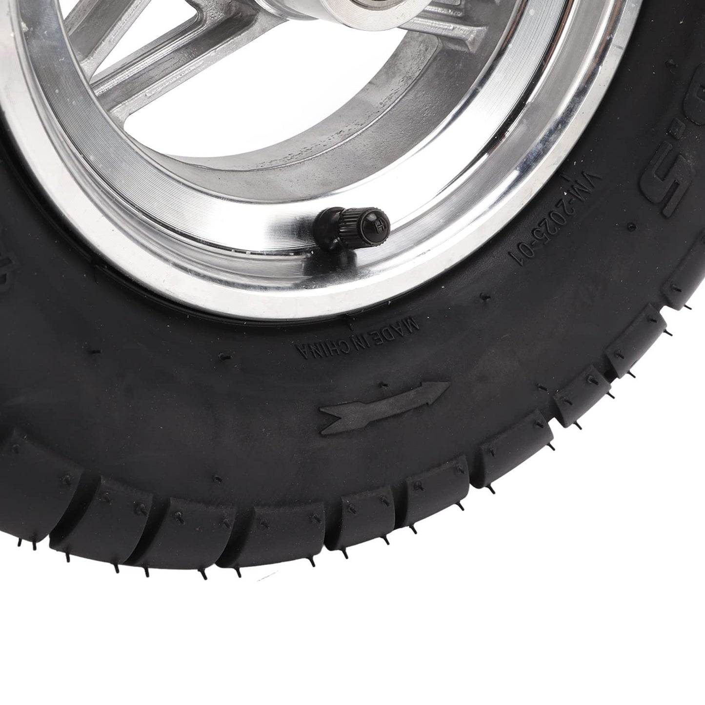 13X5.00‑6.5 Rubber Tubeless Tire with Stainless Steel Hub, Thicken Electric Scooter Vacuum Tyre Accessory
