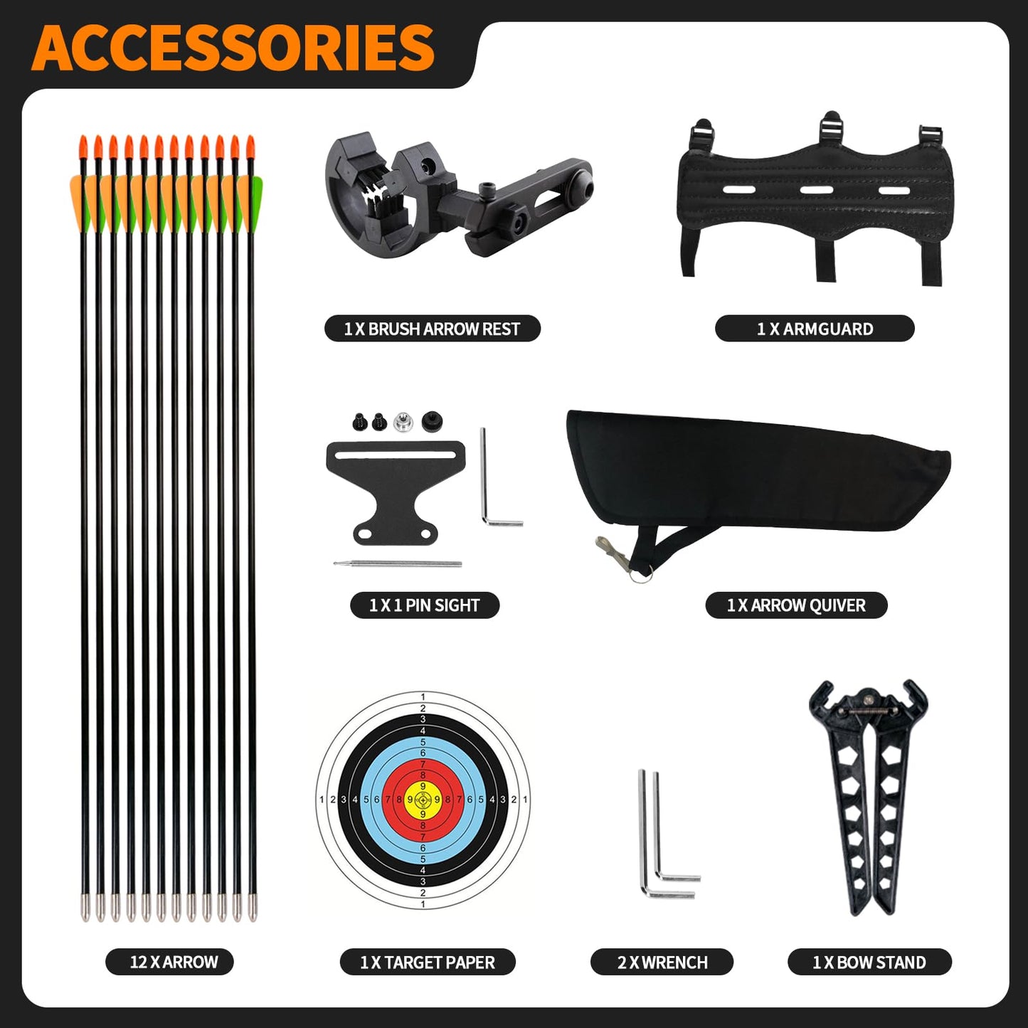 WUXLISTY Compound Bow and Arrow for Youth and Beginner, Archery Bow Set, 16-20 lbs Draw Weight, 17.3"-26" Draw Length (Black)