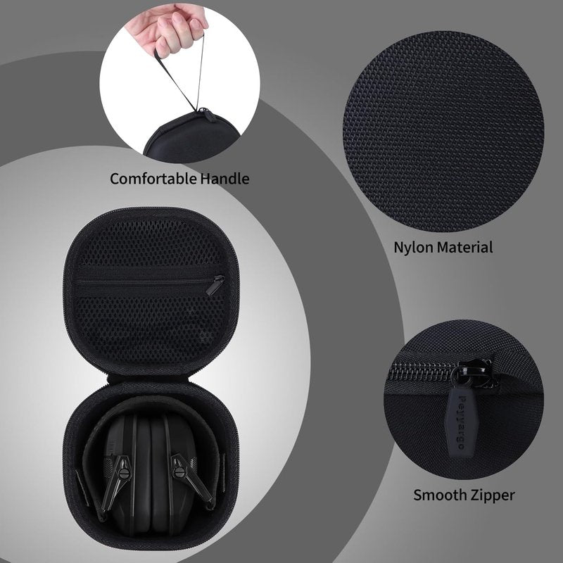 Walker’s Razor Slim Hearing Protection Earmuff Storage Case - Durable & Compact Design