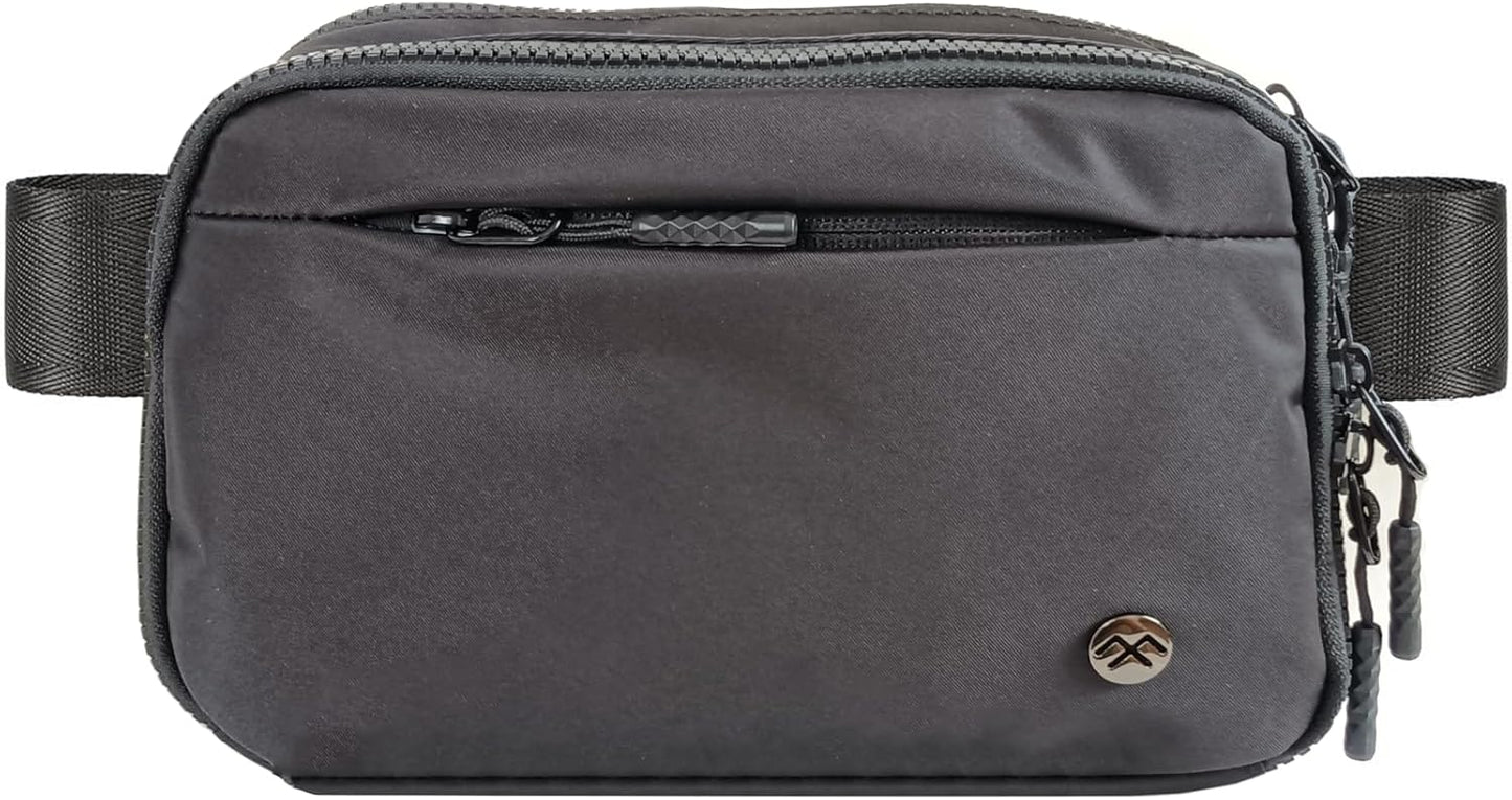 Security Carry Fanny Pack - Tactical Nylon Waist Pack with Two-Way Locking Zipper & 60" Adjustable Strap | Ideal for CCW, EDC, Travel & Outdoor Use