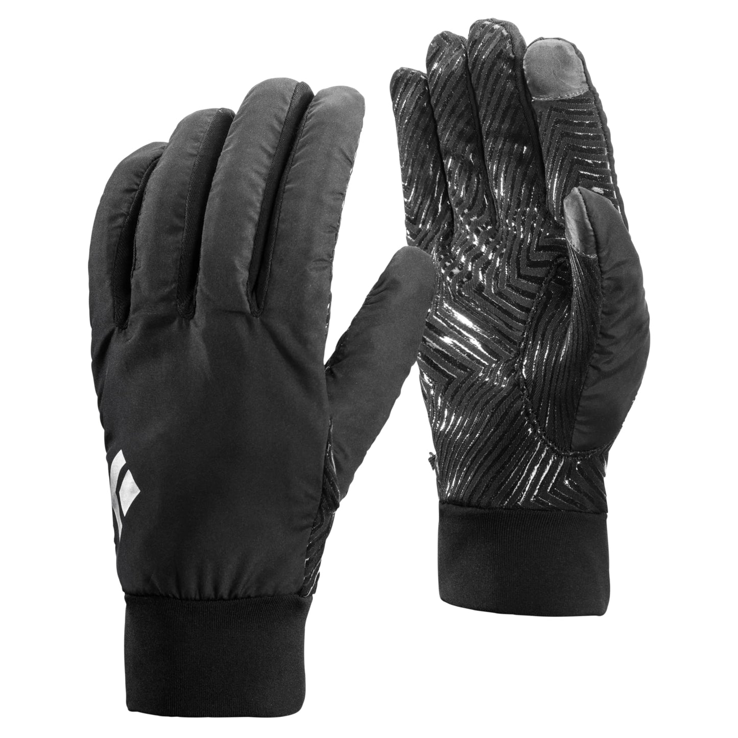 BLACK DIAMOND Mont Blanc Gloves Lightweight Grippy Stretchy Weather Resistant Gloves, Black, Medium