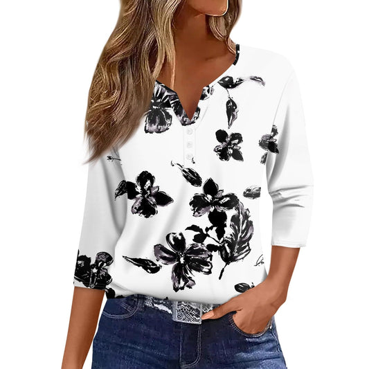 Tunics for Women 2024, Plus Size 3/4 Sleeve Tops for Women, Womens 3/4 Sleeve Tops Casual, Womens Elbow Length Sleeve Tops, Women'S Casual Tops