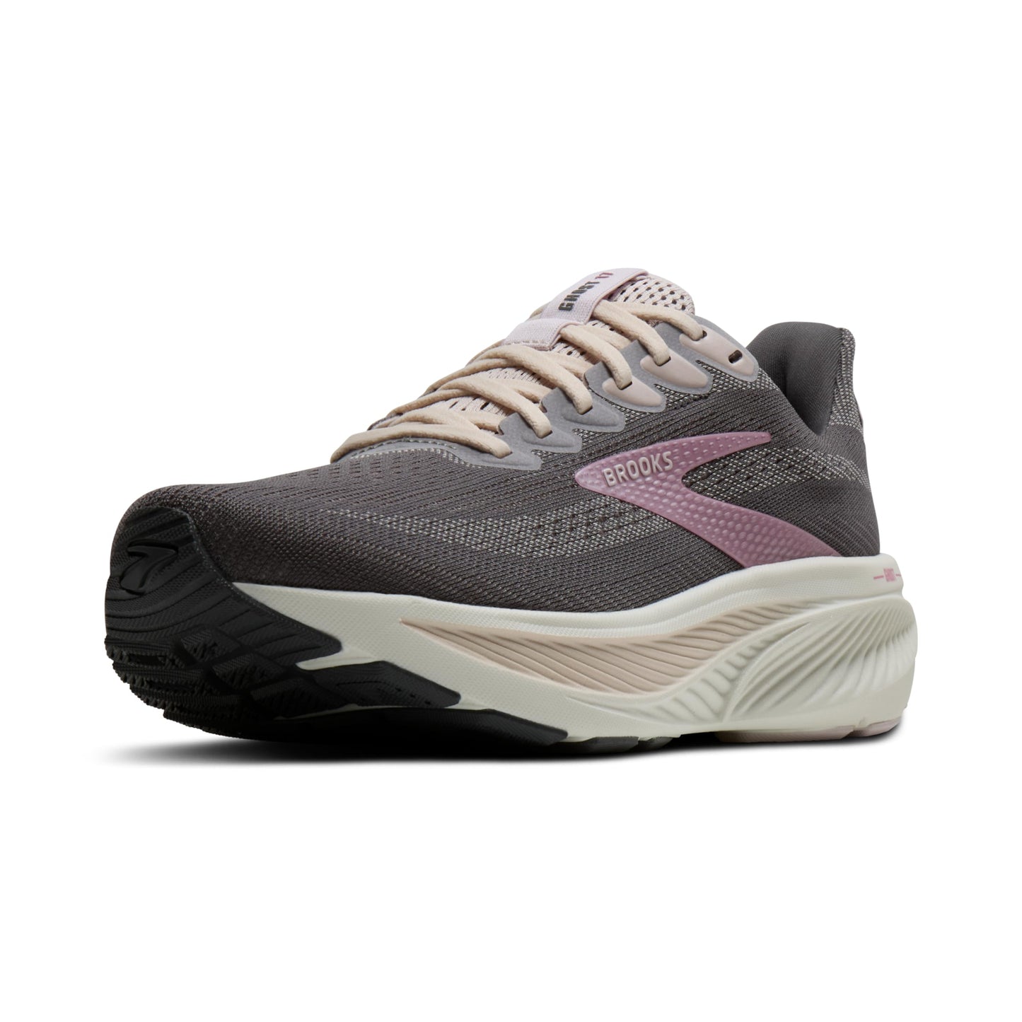 Brooks Women’s Ghost 17 Neutral Running Shoe - Poppy Seed/Pink/Bluewash - 7.5 Medium