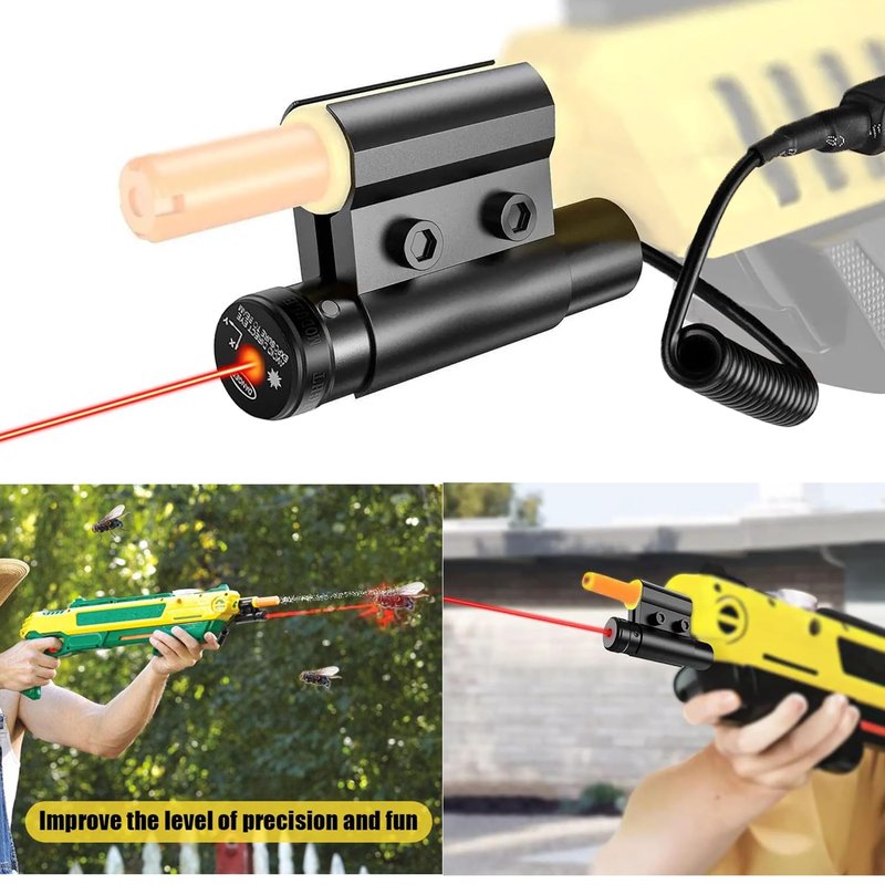 2PCS Laser Sight Fit Salt Gun 2.0, 3.0, 4.0 Laser Sight for Airsoft, Laser Attachment & BB Pump's Accessories for Indoor and Outdoor Shooting