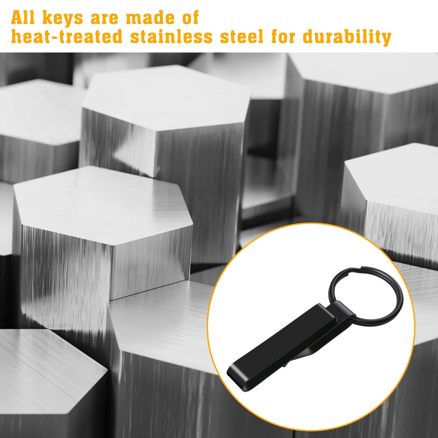 JOTOVO Tactical Stealth Key Ring Holder Special for Police and Fire Agencies, with Detachable Keyring (2.25-Inch Max)- 2 PACK
