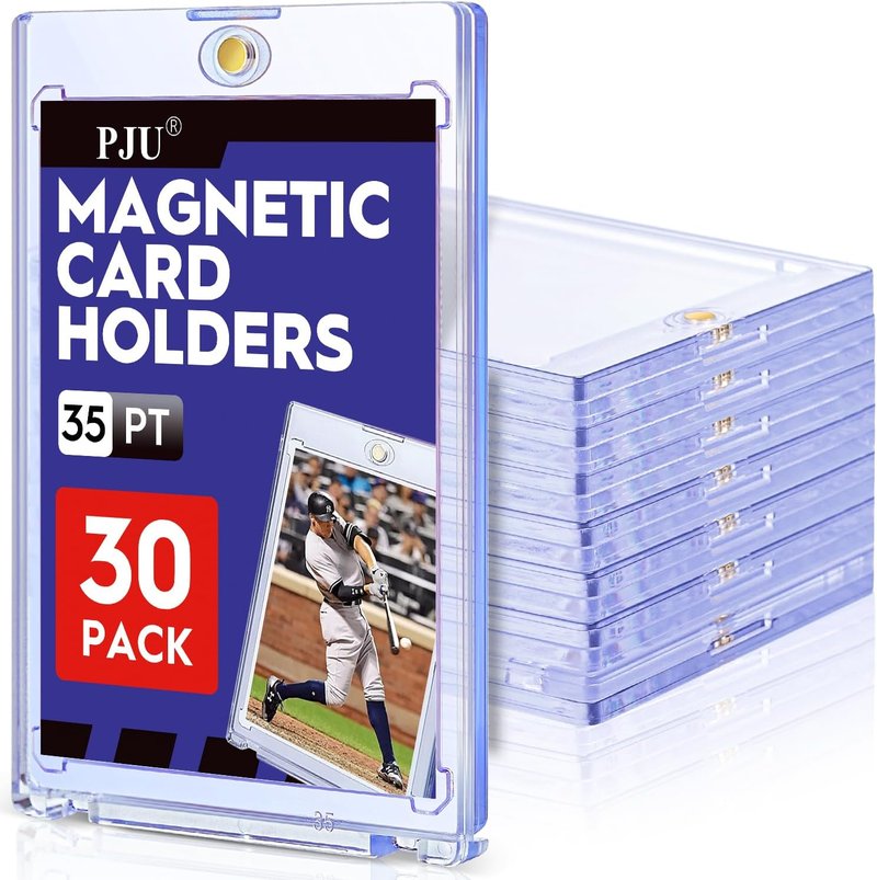 Magnetic Card Holder - 30ct One Touch Trading Card Protectors | Hard Plastic, U-V Protection for Sports Cards