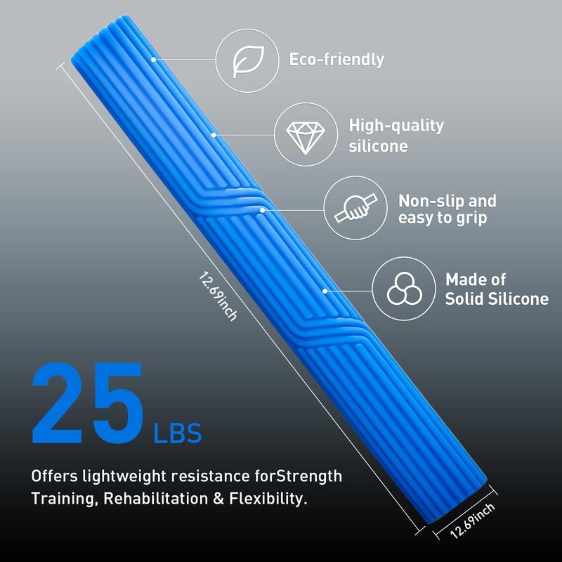 Flex Therapy Bar Flexible Resistance Bar for Physical Therapy,Hand Grip Strengthener for Gym Physical Therapy & Office, Relieves Tendonitis Pain & Improve Grip Strength Yellow