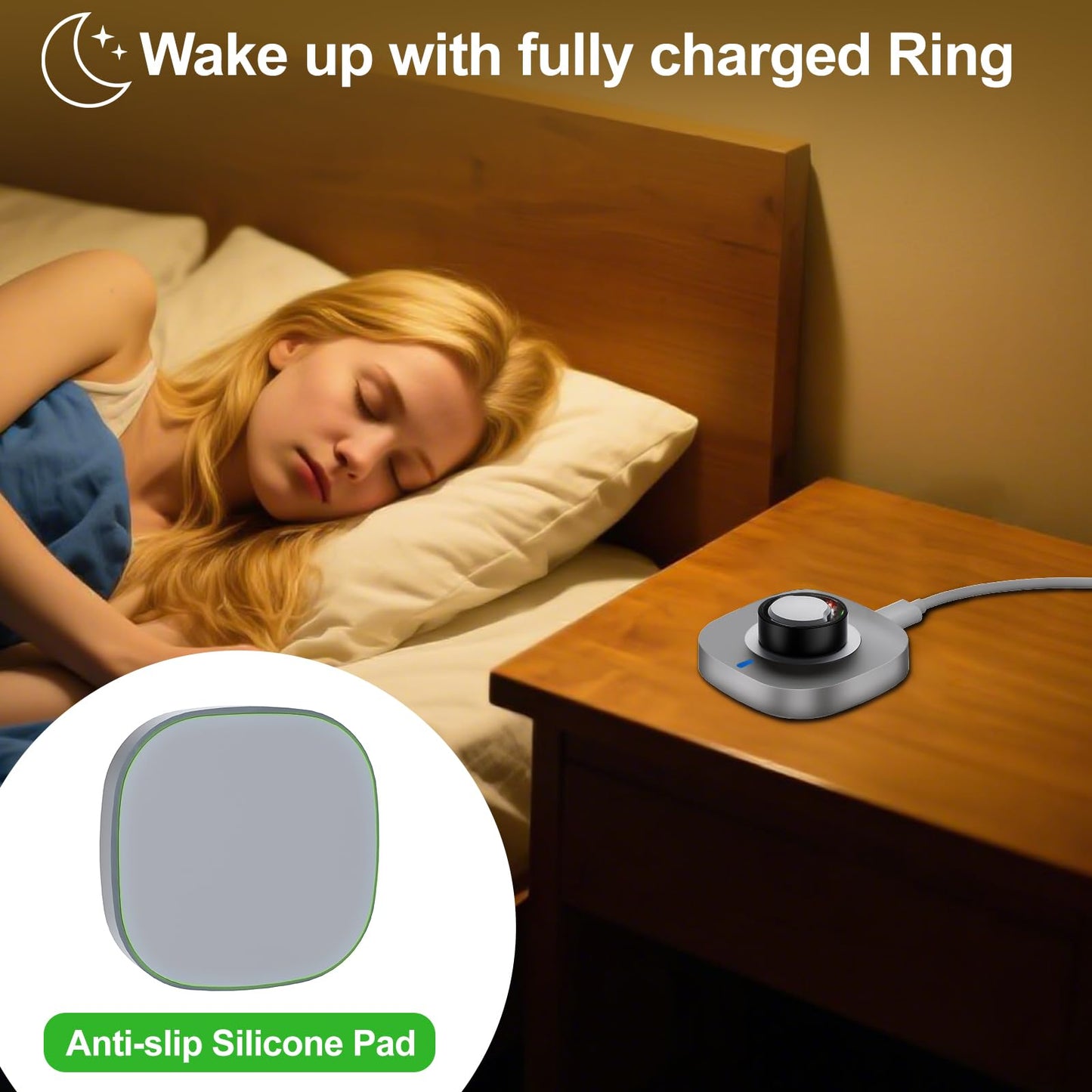 Compatible with Aura-Ring Gen 3 Charger - Size 6 - Charging Dock and USB-C Cable Replacement Accessories