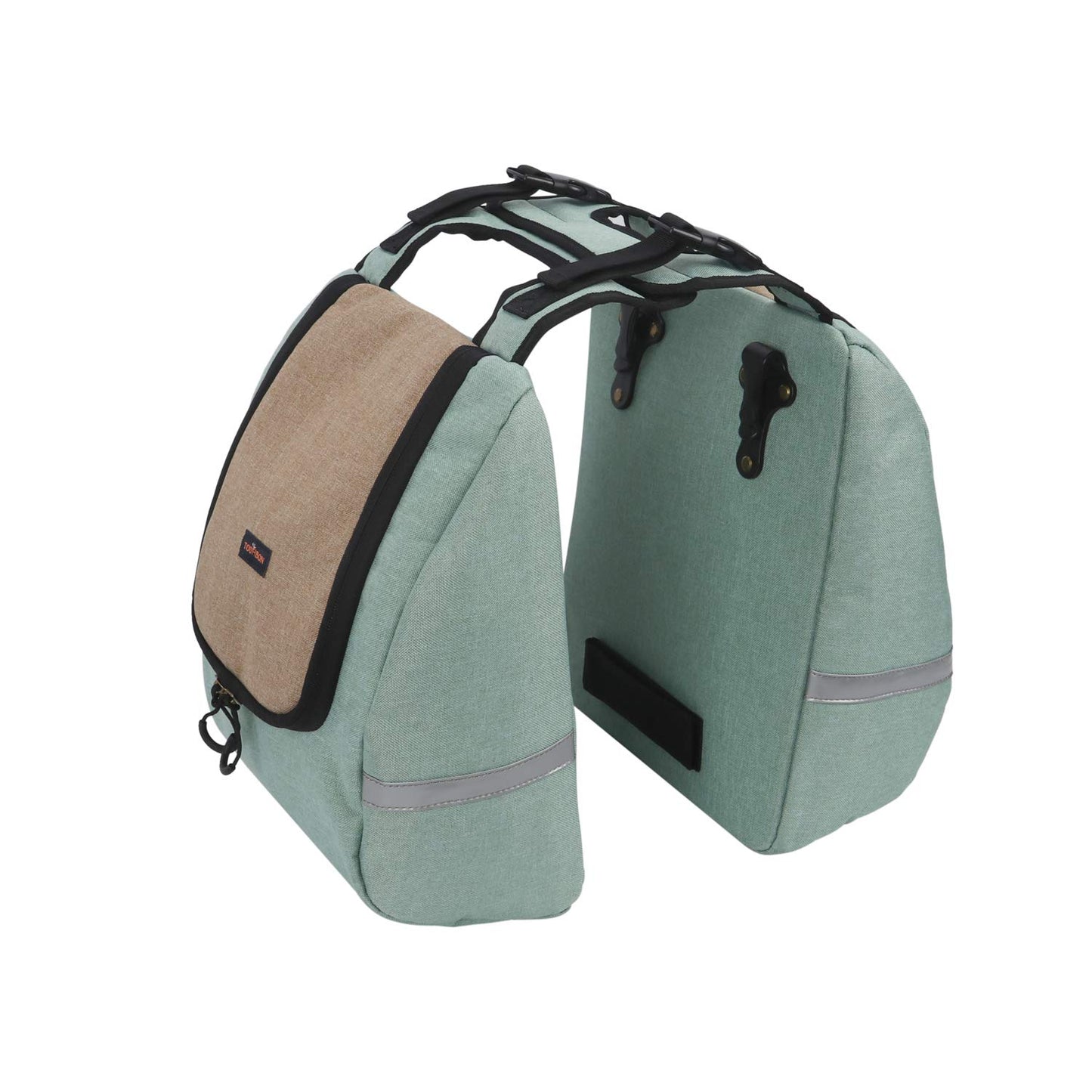 Tourbon Nylon Bicycle Bike Pannier Insulated Lunch Bag Cooler Box 2 Compartment