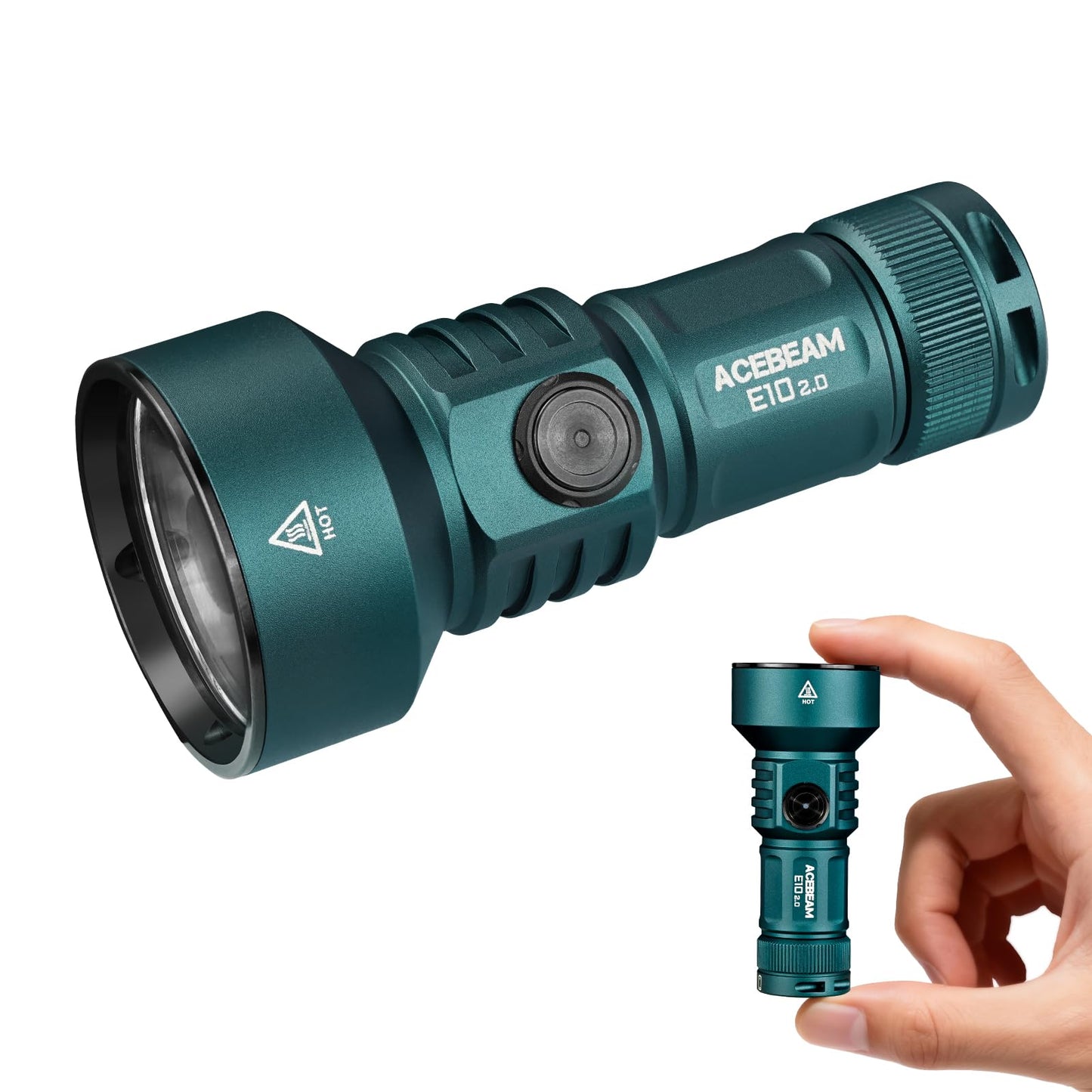 ACEBEAM E10 Longest-Range Pocket EDC Flashlight 715 Meters, 1200 High Lumens Rechargeable LED Flashlight with Magnetic Base, Super Bright Small Mini Flashlight for Home, Camping, Working(Teal)