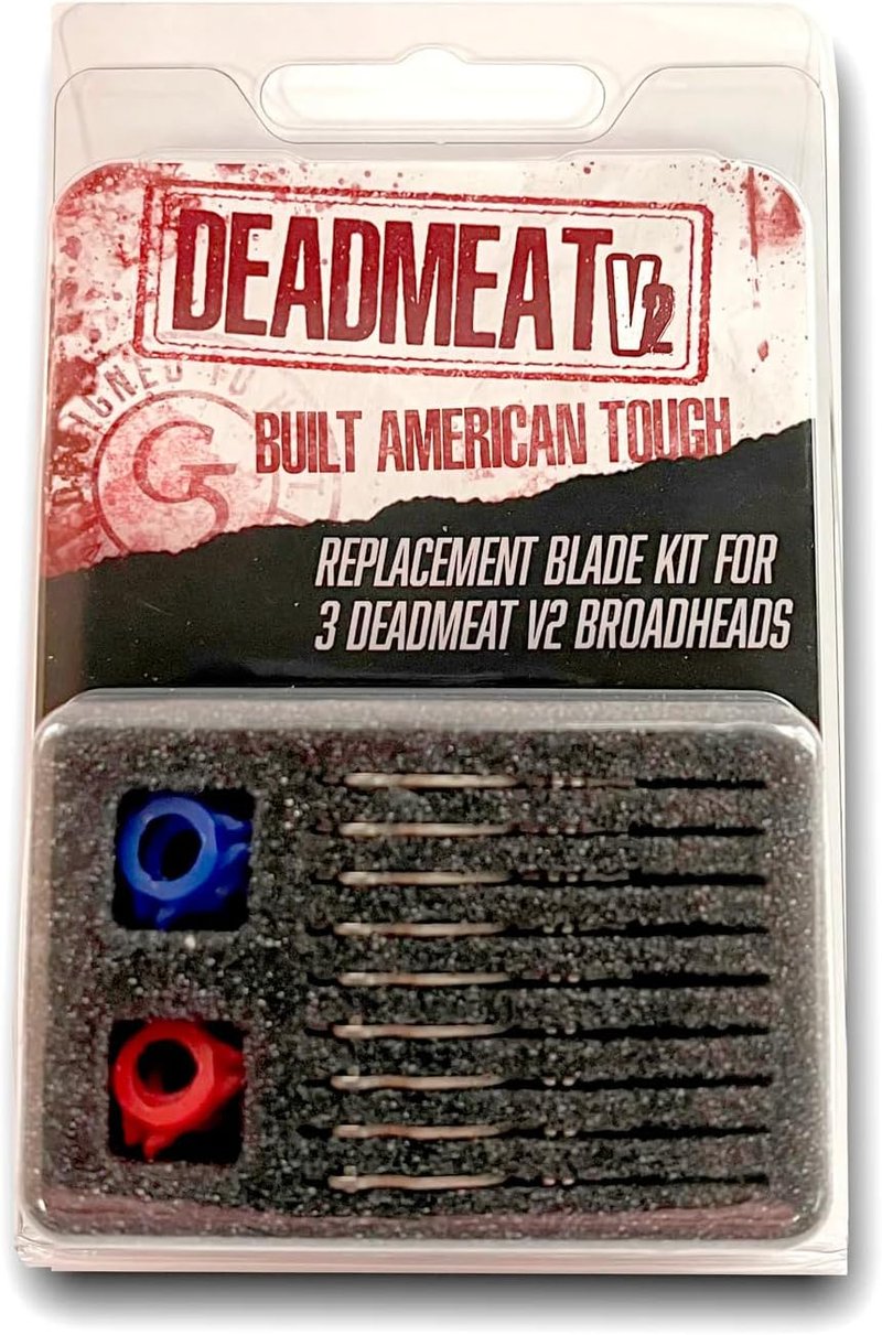 G5 Deadmeat V2 Replacement Blade Kit - 9 Stainless Steel Blades & Wrench | Fits 100/125 Grain Broadheads