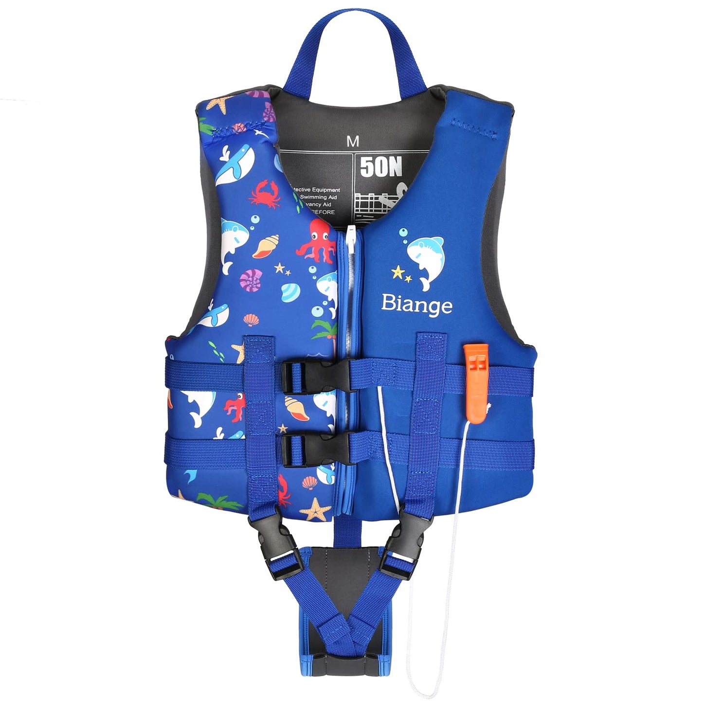 Kids Swim Vest, Child Swimming Jacket Toddler Floaties Swim Float Aid with Emergency Whistle for Boys Girls Ages 1-9 Years Old
