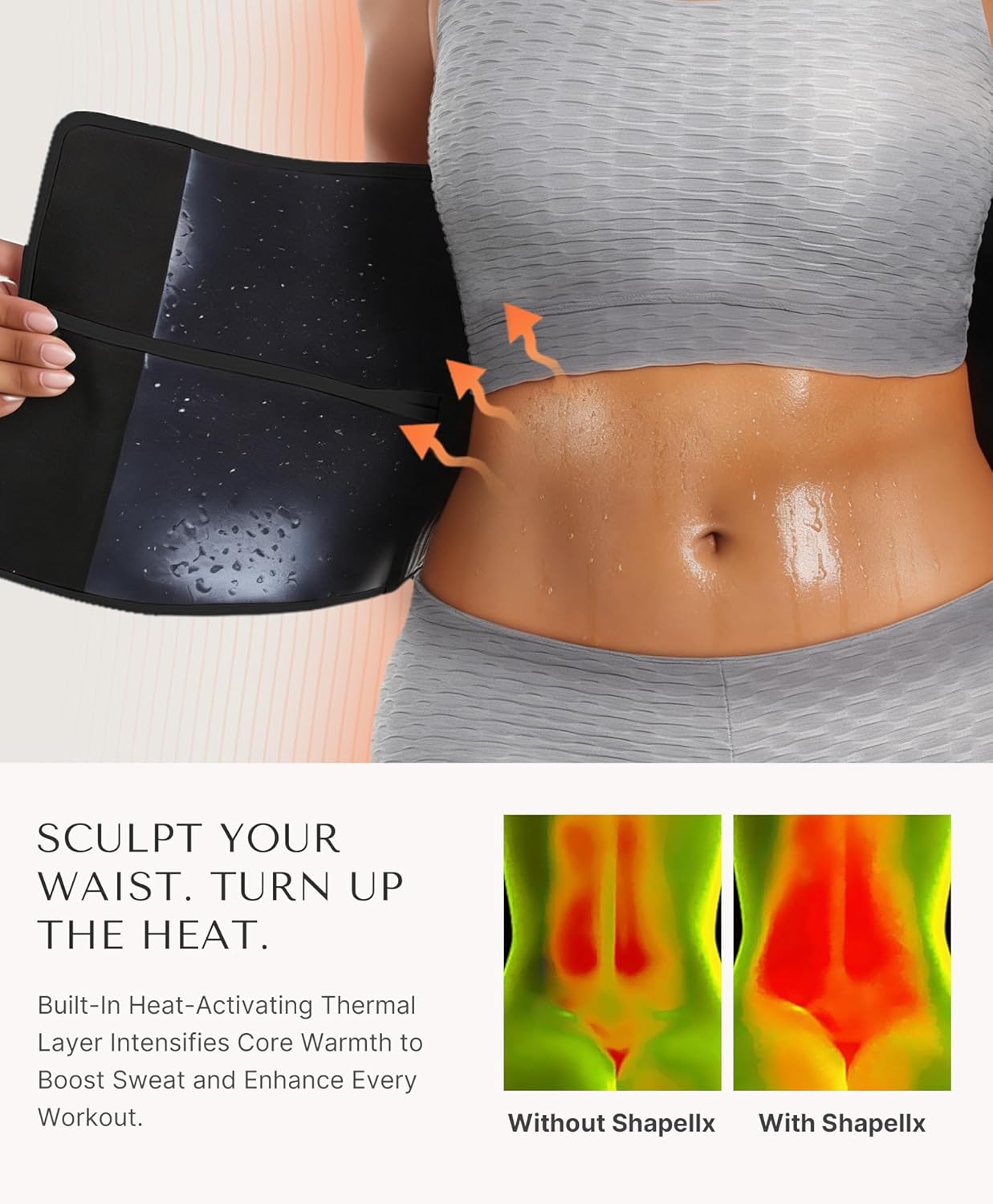 Sauna Waist Trainer for Women - Tummy Control Waist Trimmer & Ab Belt | Triple Wrap Sauna Suit for Effective Workouts