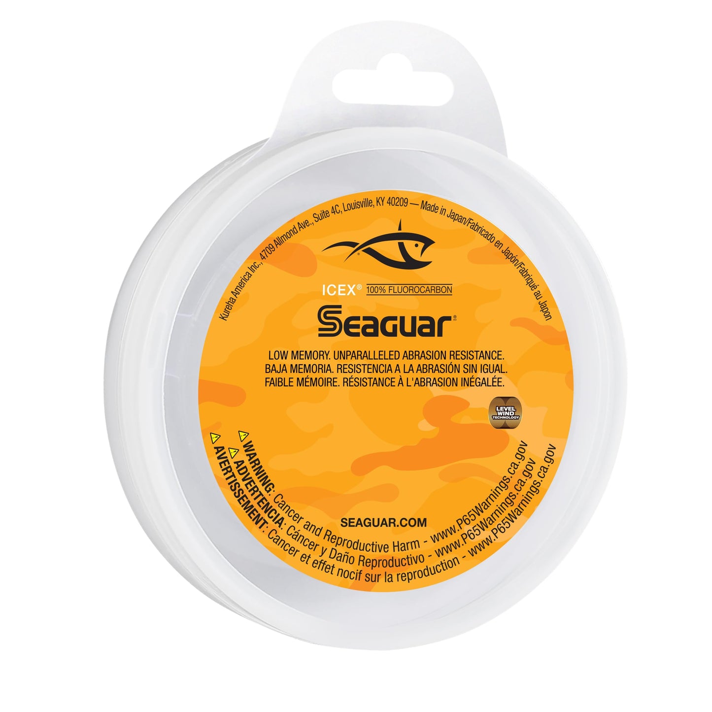 Seaguar IceX 100% Fluorocarbon Fishing Line , Abrasion Resistance, Made for Hard Water 4lbs, 50yds Break Strength/Length - 04ICE50