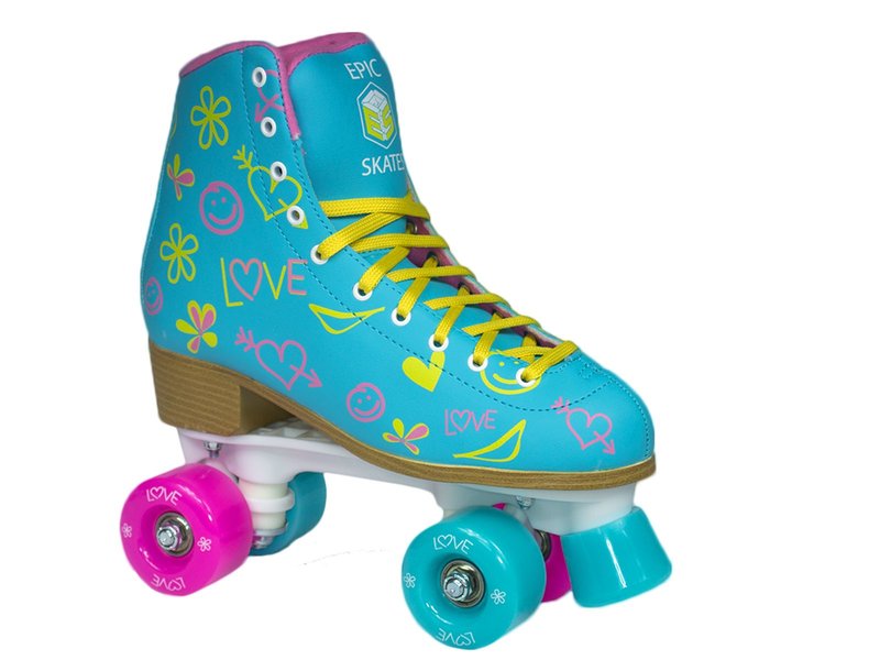 Epic Skates Epic Splash Quad Roller Skates, Blue, Juvenile 13