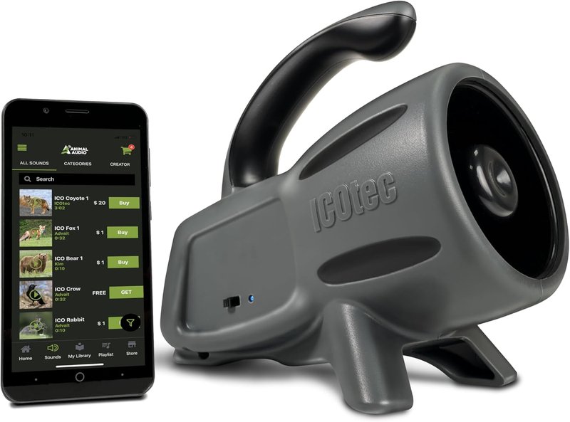Icotec Rascal Bluetooth Predator Call - 100-Yard Range | Plays Any Sound from Your Phone