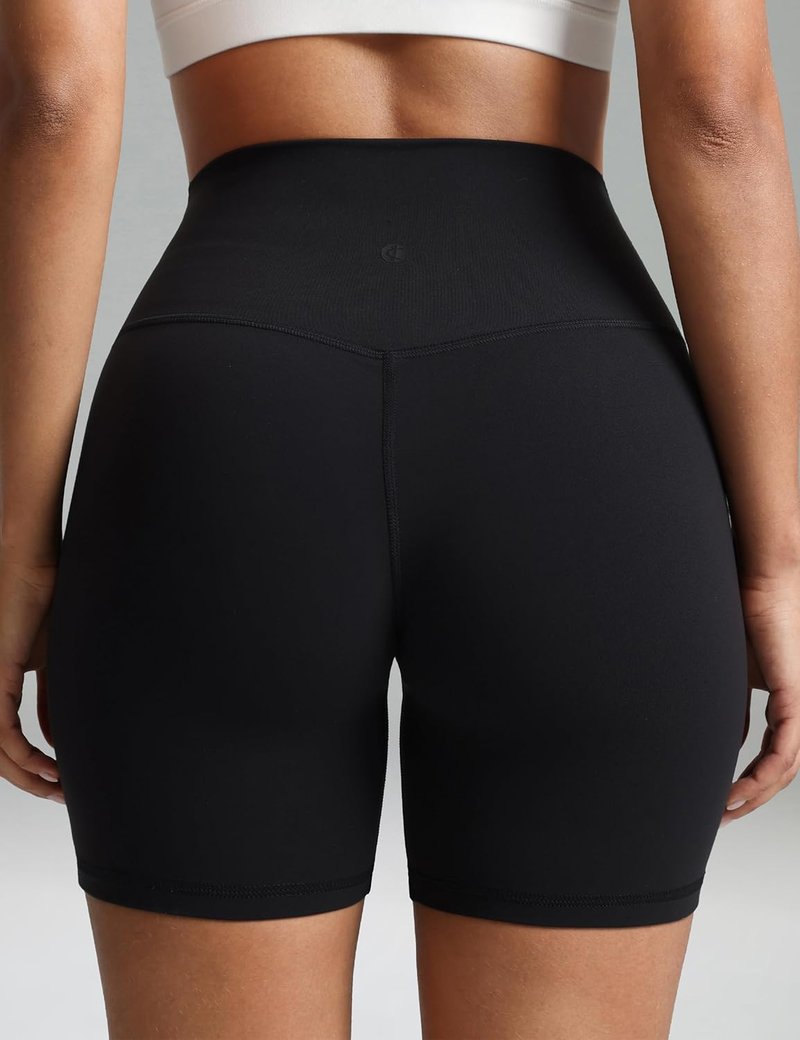 Dreamlux High Waist Biker Shorts for Women - No Front Seam, 6-Inch Inseam Yoga Shorts
