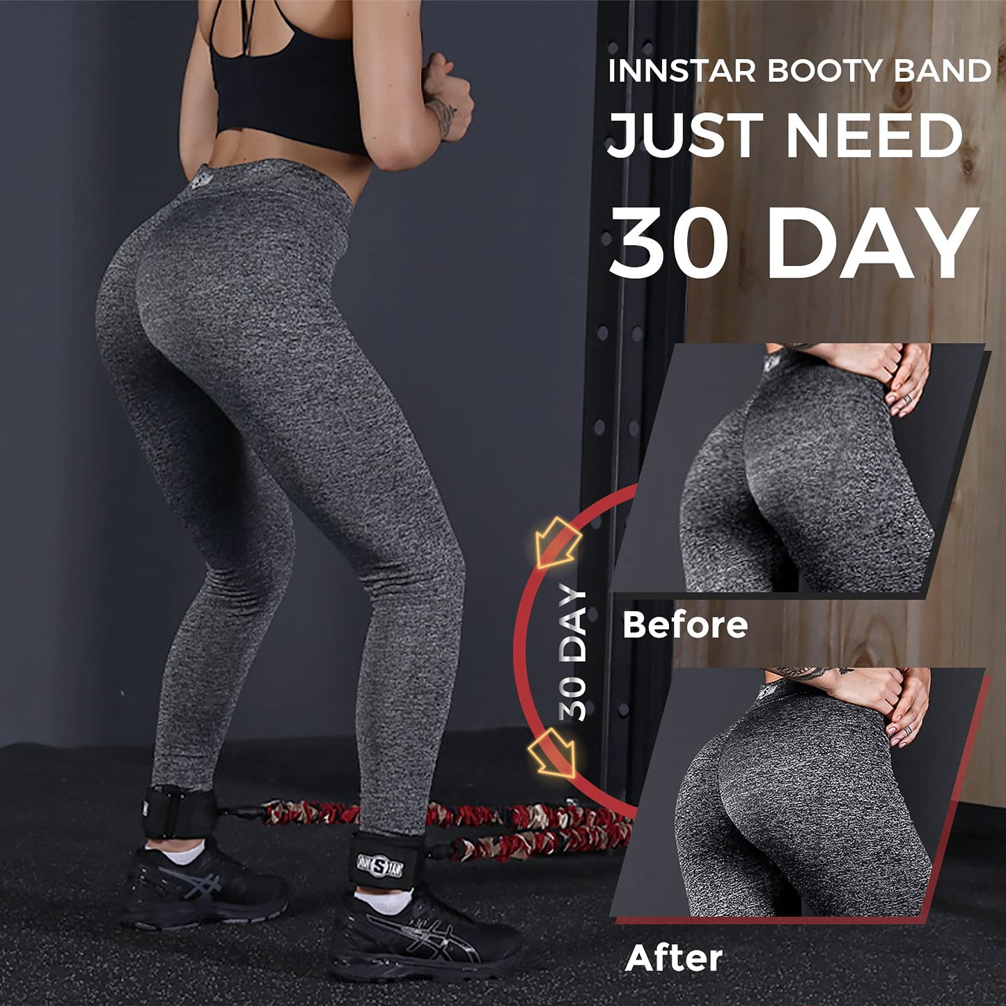 Innstar Multi-Function Resistance Bands for Working Out, Push Up Exercise Bands Resistance Bands Set for Bench Press Gym Equipment, Home Workout, Travel Portabl (Ankle Bands 70LBS)