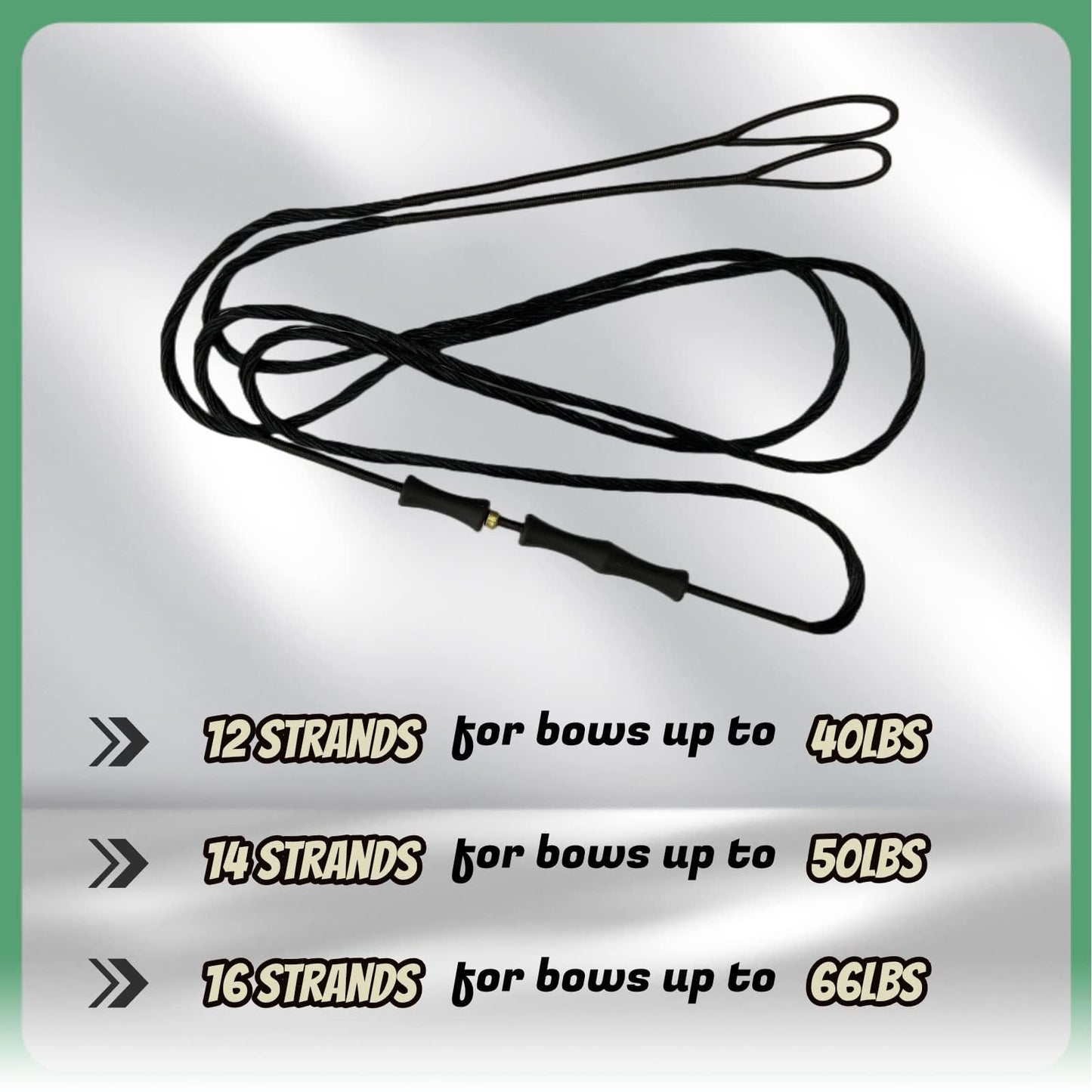 DeeRace Traditional Recurve Bow String and Bowstring Finger Savers Set, Dacron Bow String with Finger Guards (AMO 50” (Actual Length 46”), 16 Strands (Recommended for up to 65 lbs))