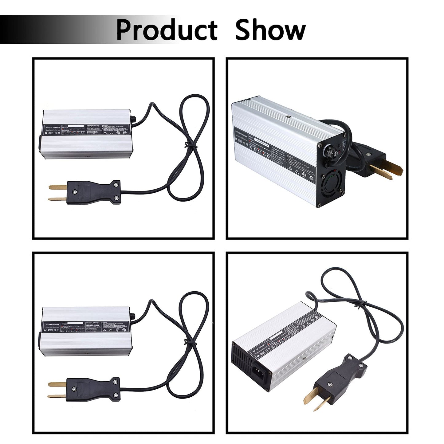 Golf Cart 36V 5A Battery Crows Foot 2 Prong Plug Replacement for Club Car DS EZGO TXT Yamaha