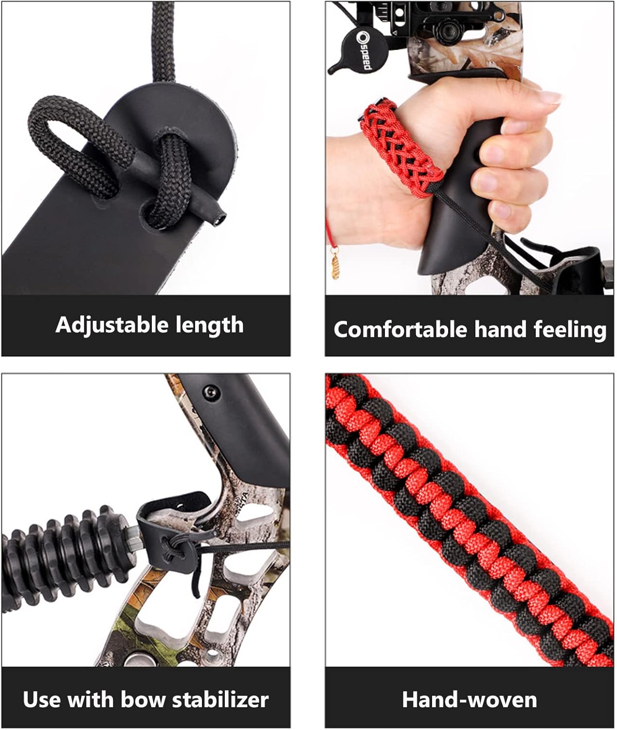 Bow Archery Wrist Sling - 550 Paracord Survival Strap for Hunting & Shooting | Adjustable & Durable