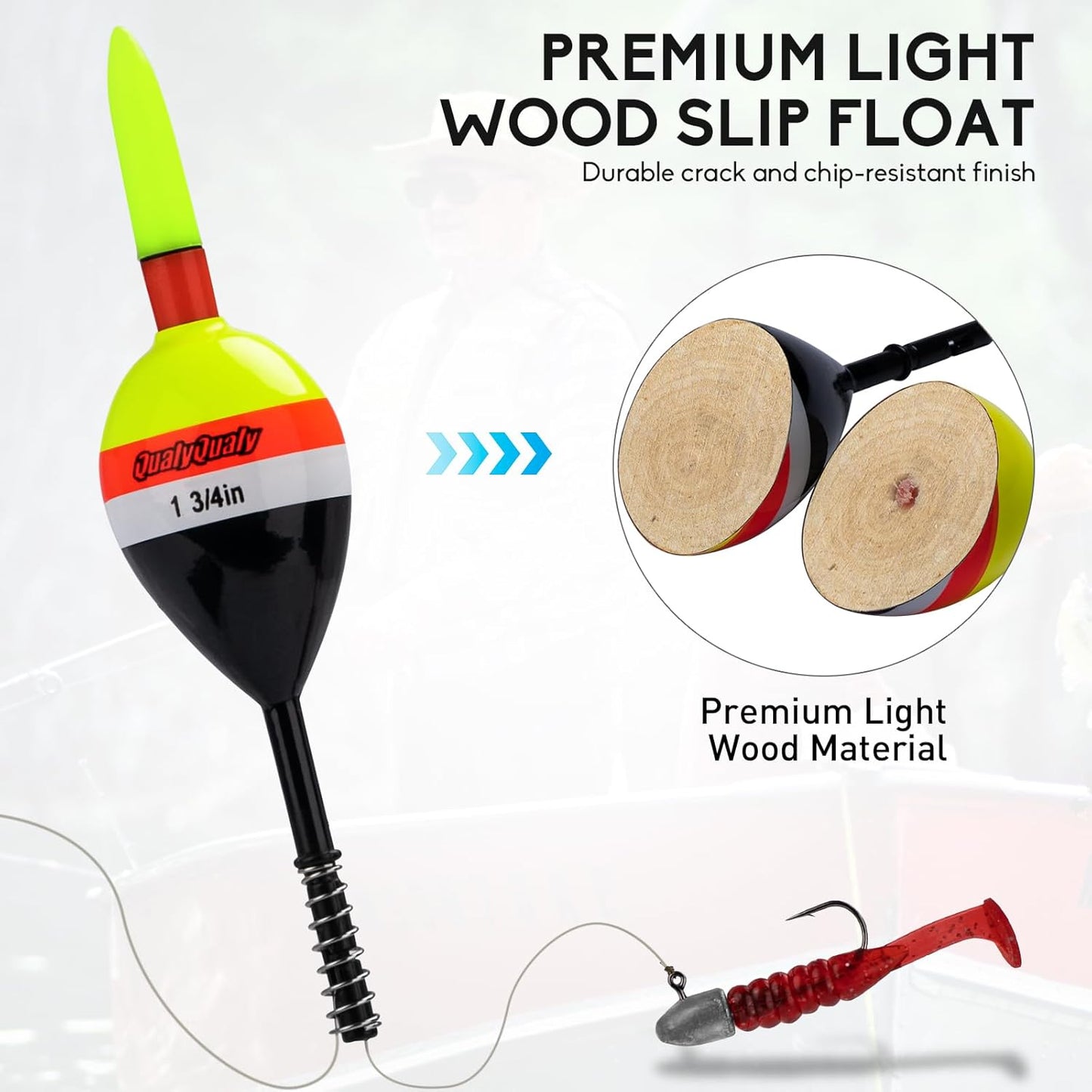 Lighted Slip Bobbers - 4PCS Glow in the Dark Fishing Floats | Spring Bobber for Crappie & Walleye Fishing