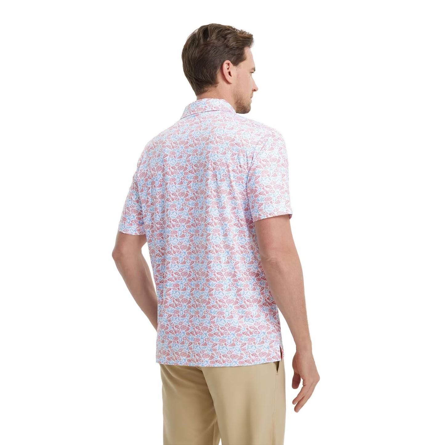 M MAELREG Golf Shirts for Men Dry Fit Print Patterns Performance Moisture Wicking Mens Polo Shirts Short Sleeve