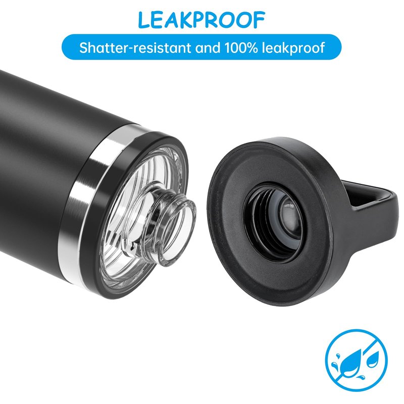 UXIETIN 2PCS Screw Top Lid Replacement Compatible with Rambler Yeti 18/26/36/46oz, Shatterproof And Leakproof