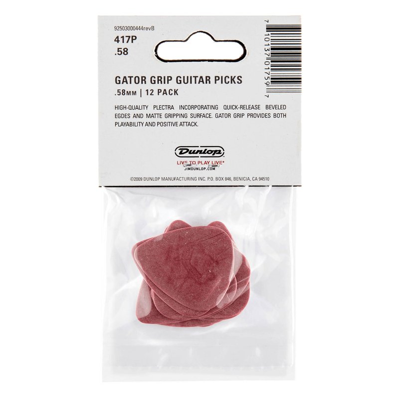 Dunlop Gator Grip®, Red, 58mm, 12/Player's Pack