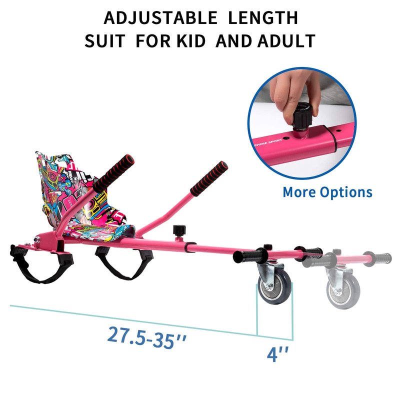 SUNSHINE Hoverboard Kart Seat Attachment Accessory for 6.5" 8" 10" Two Wheel Self Balancing Scooter