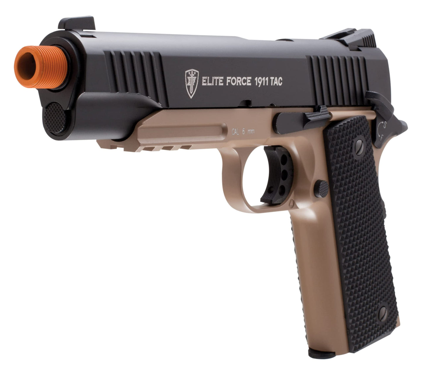 Elite Force 1911 Blowback 6mm BB Pistol Airsoft Gun, FDE/Black, 1911 TAC