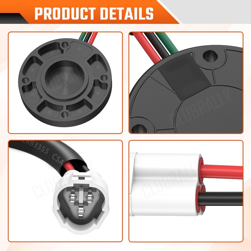 CLUBRALLY Golf Cart Speed Sensor Plus Speed Sensor Magnet, Applicable to Electric Yamaha G22, G29, Drive 2003-2014 with Hitachi Motors, OEM#JU2-H1670-22-00, JU2-H1670-21-00, JU2-H181K-20-00