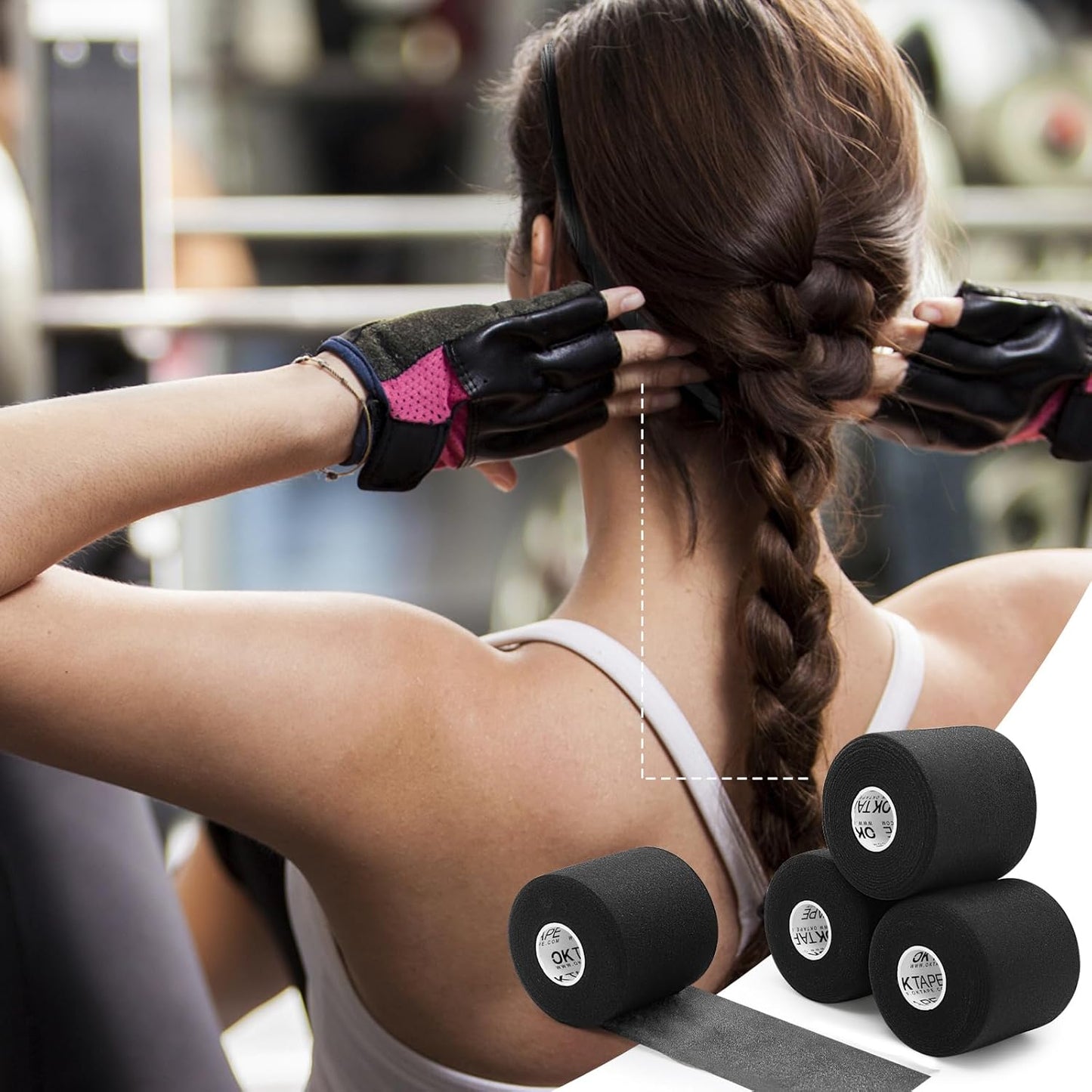 Pre Wrap Tape - Athletic Foam Underwrap for Sports | 4 Rolls, 120 Yards, 2.75 Inches - Black