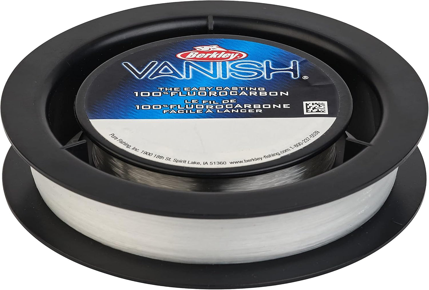SpiderWire Ultracast Braid - 30lb Translucent Braid with 50lb Clear Fluorocarbon Leader | 164yd/150m Spool