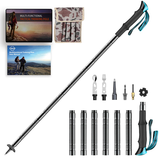 Walking Stick Trekking Poles Collapsible Walking Poles for Hiking Hiking Poles Collapsible Lightweight Tactical Hiking Stick Multi Tool