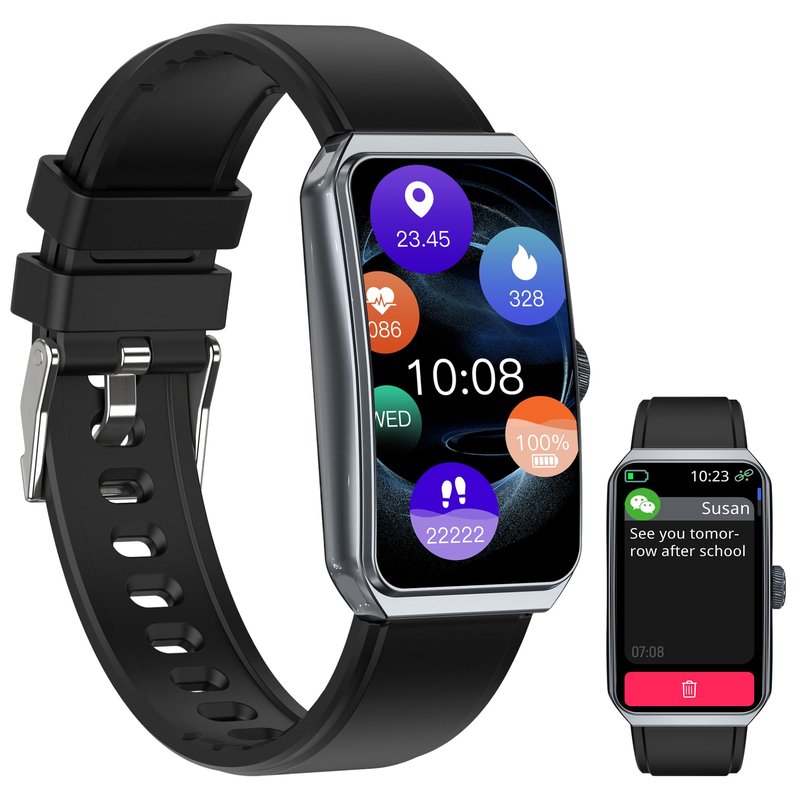 LZBWOL Health Fitness Tracker Watch for Men Women, 1.47" HD, 24/7 Heart Rate, Blood Oxygen, Sleep Monitor, 100+ Sports Modes, IP68 Water Resistant Pedometer, Compatible with Android & iOS- Black