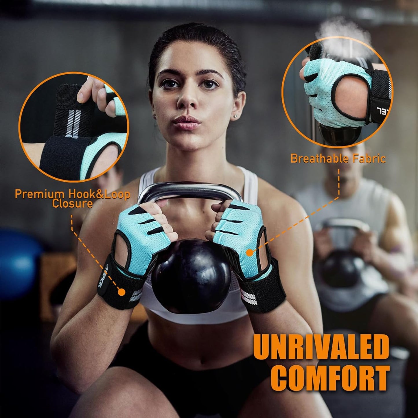 Weight Lifting Gloves - Breathable Workout Gloves with Wrist Support | Lightweight Full Palm Protection for Men & Women
