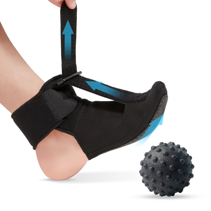 YPLUW Plantar Fasciitis Night Splint for Women & Men - Soft & Comfortable Sleep (Medium)