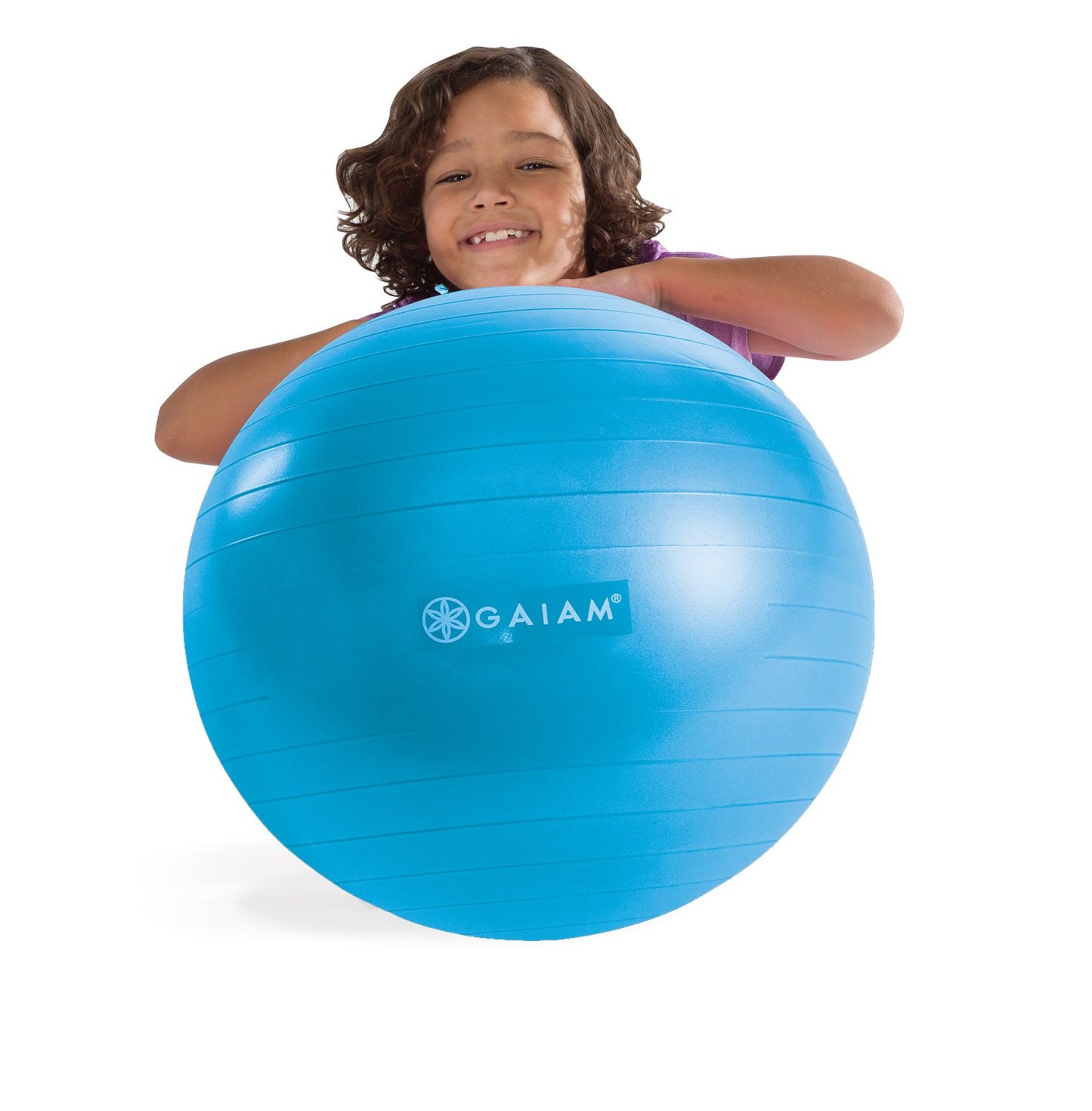 Gaiam Kids Balance Ball - Exercise Stability Yoga Ball, Kids Alternative Flexible Seating for Active Children in Home or Classroom (Satisfaction Guarantee), Blue, 45cm (2.09 Pounds)