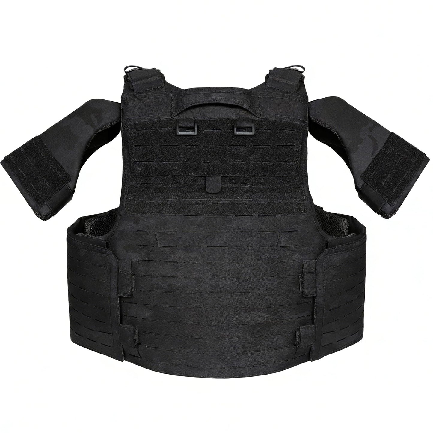 YAKEDA Tactical Training Vest -1000D Nylon Adjustable Vest with laser cut System,Full bady Outdoor Vest for Airsoft, Camping (CP)