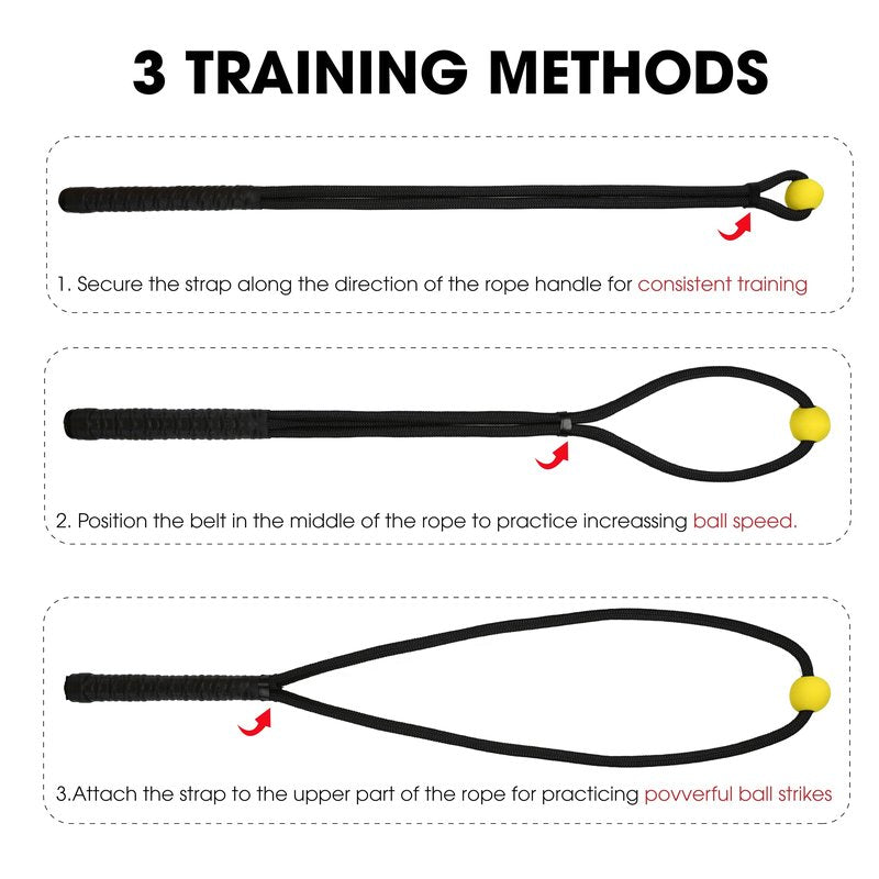 Golf Swing Rope Training Aid, Fitness Equipment Trainer with Ball On for Practice, Posture Corrector, Exercise Assistance, Workout, Speed, Strength Link, Warm-up for Buddy, Golf Lovers, Beginners