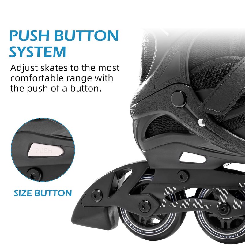 METROLLER Women Inline Skates Men Skates for Adult Female Male Adjustable Inline Skates for Teens Boys