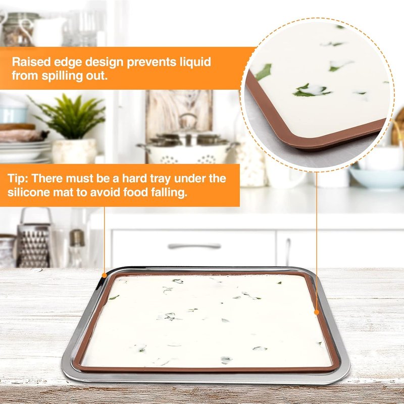 Silicone Dehydrator Mats & Mesh Sheets - Reusable Non-Stick Tray Liners for Fruits, Meat, Vegetables | Pack of 10