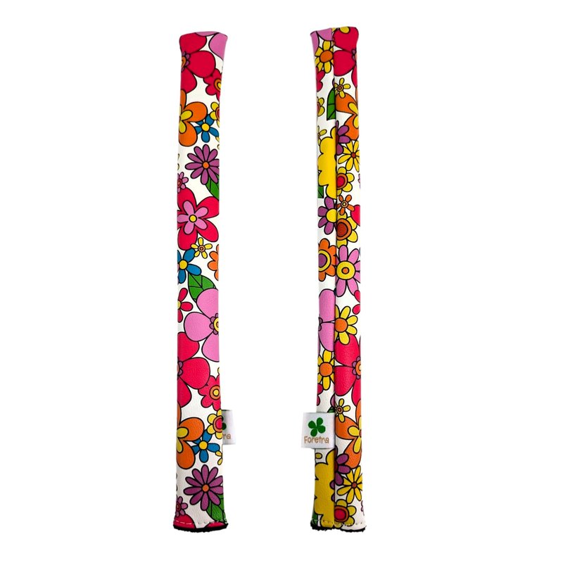 Foretra Driver Headcover Golf Club Covers Blade Mallet Putter Cover Alignment Stick Holder Hybrid Fairway Wood Head Cover Flower Pattern Novelty Golf Accessories for Most Brands (Alignment Stick)