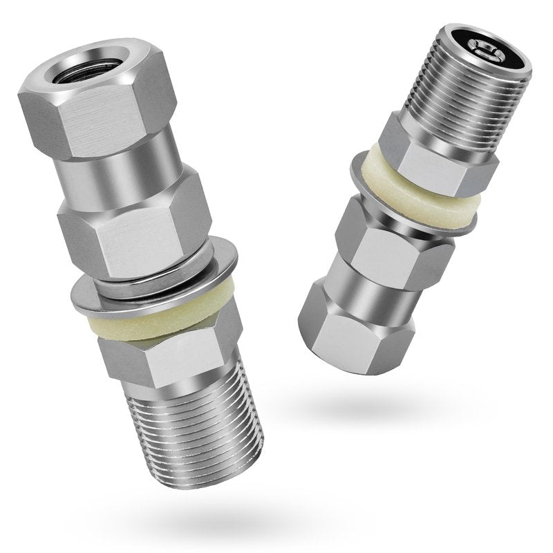 Anina 2pc CB Radio Antenna Stub Mount Heavy Duty SO-239 Stud Mount for CB Radio Antenna Standard 3/8 X 24 Threaded