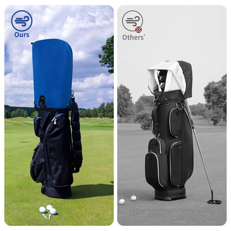 Golf Bag Cover Rain Hood Waterproof,Golf Bag Rain Cover,Rain Cover for Golf Bag fit Almost All Tour Bags Golf Bags or Carry Cart for Mens Women Golfer,Heavy Duty Club Bags Raincoat for Golfer